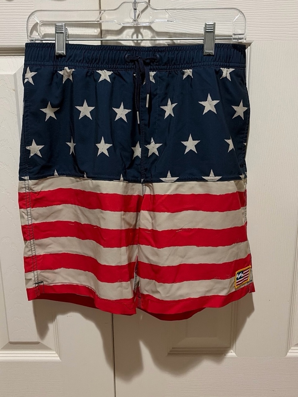 Billabong Kids American Flag Swim Trunks - Navy, Red & White